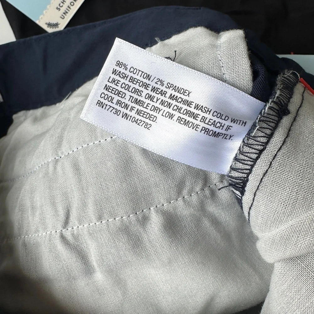 NWT Cat & Jack Lot Of 2 Flat Front Uniform Shorts Black Navy Boys 8 HUSKY Bundle - Picture 5 of 5